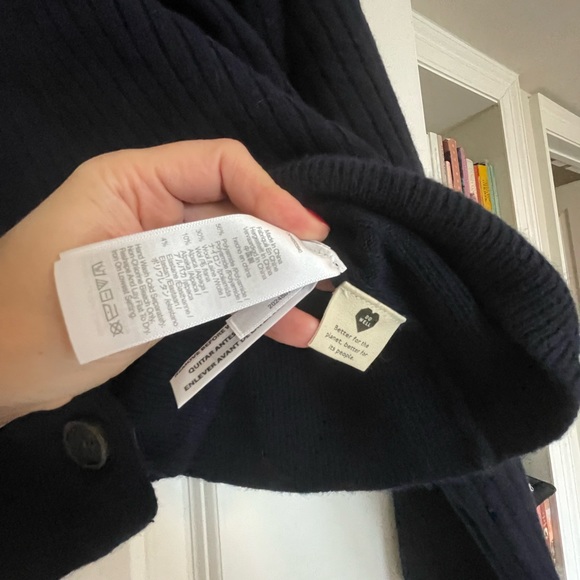 NWT Madewell cardigan. Supper soft & cozy, warm navy color. - Picture 4 of 5